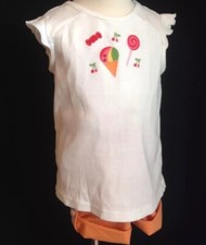Camisa Gymboree Cherry Baby Sno Cone Treats laranja roll cuff shorts meninas 5T, usado comprar usado  Enviando para Brazil