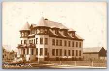 Banner universitário comercial Missoula MT Garden City ao lado~torres gêmeas~RPPC c1910, usado comprar usado  Enviando para Brazil