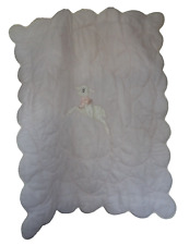 Cobertor de bebê acolchoado à mão Ila 46x37 cetim cordeiro produto vintage de berço rosa americano comprar usado  Enviando para Brazil
