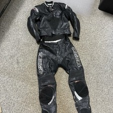 Calça e jaqueta RARAS de couro para motocicleta Teknic terno de corrida 12/40 comprar usado  Enviando para Brazil