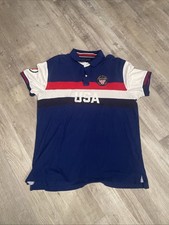 Polo Masculino Vintage Tommy Hilfiger EUA Vermelho Branco Azul Ajuste Personalizado Tamanho XL - Leia - comprar usado  Enviando para Brazil