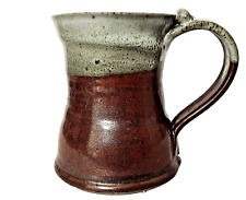 Caneca Studio Pottery jogada à mão marrom e múltipla 12 oz. 4,5"H 4"W assinado com marca de corte comprar usado  Enviando para Brazil