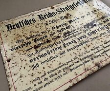 Riginales antikes blechschild gebraucht kaufen  Wolgast