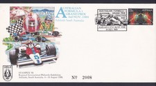 1985 FORMULA 1 GRAND PRIX STAMPEX '86 SELO DECIMAL CAPA DE LEMBRANÇA LIMITADA #A851 comprar usado  Enviando para Brazil