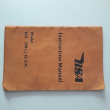 Bsa instruction manual for sale  GLENROTHES