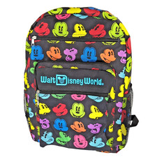 Mochila exclusiva Walt Disney World Disney Park | Mickey Faces multicoloridas pretas comprar usado  Enviando para Brazil