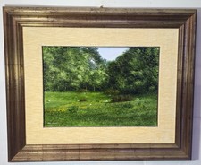 Usado, Dipinto olio tela Un prato in montagna Firma Alberto Vespaziani quadro anni '70 comprar usado  Enviando para Brazil