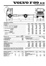 VOLVO TRUCK / TYPE F 89 ( 4 X 2 ) FICHE TECHNIQUE de  1973 / NEDERLANDS comprar usado  Enviando para Brazil
