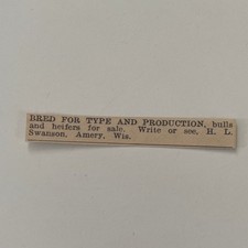 Bred type production for sale  Hinckley