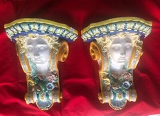 Coppia mensole maiolica usato  Lecce