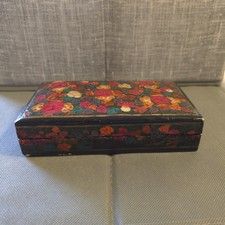 Floral lacquered trinket for sale  Suffolk
