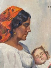 Vintage expressionism oil d'occasion  Cannes-La-Bocca