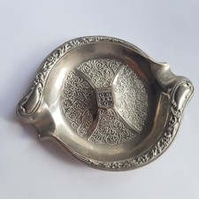 Cinzeiro lembrança Cherbourg Art Nouveau prato estanho fundido decoração francesa, usado comprar usado  Enviando para Brazil