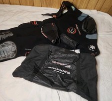Drysuit Northern Diver com capuz, bolsa e kit combinando. Dive Master. M-Large-R comprar usado  Enviando para Brazil