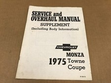 Vintage 1975 Chevrolet Monza Serviço e Revisão Suplemento Manual de Reparo comprar usado  Enviando para Brazil
