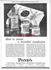 1929 advert ponds for sale  SIDCUP