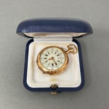 Usado, HERMOSO RELOJ BOLSILLO ANTIGUO COLGANTE ORO MACIZO 18K CON IMPRESIONANTE CAJA Y ESFERA segunda mano  Embacar hacia Argentina