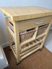 Wooden kitchen trolley for sale  EPSOM