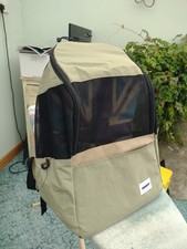 Usado, Mochila traseira para animais de estimação Hidream verde/bege. Ternos pequenos para cães ou gatos. comprar usado  Enviando para Brazil