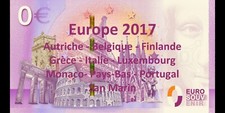 Używany, Billet Souvenir 0 euro / 0 Euro-Schein - Europe 2017 na sprzedaż  Wysyłka do Poland