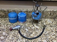 Lote de 2 cartuchos de combustível Camping Gaz C200 + fogão Bleuet S 200 queimador único comprar usado Lote de 2 cartuchos de combustível Camping Gaz C200 + fogão Bleuet S 200 queimador único comprar usado  Enviando para Brazil