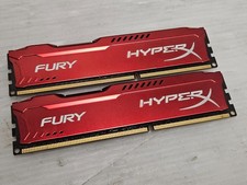 DDR3 8GB (2x4GB), PC3-12800, 1600MHz, 1.5V, KINGSTON HYPERX FURY, VERMELHO, FUNCIONANDO comprar usado  Enviando para Brazil