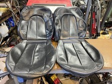 97-03 MERCEDES W208 CLK55 AMG SEAT Par de Pele de Couro Frontal Antracite comprar usado  Enviando para Brazil
