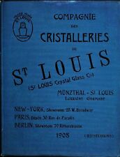 Cristal Saint Louis, Catalogue 1908 spécial USA, en PDF 75 pages comprar usado  Enviando para Brazil