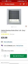 Bamboo grey blind for sale  LONDON