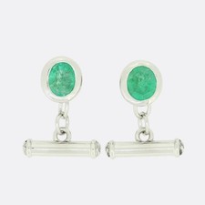 Tvj emerald cufflinks for sale  LONDON