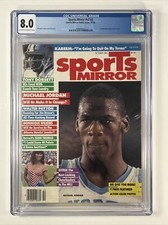 Sports Mirror outubro 1984 Michael Jordan capa CGC 8 edição de banca de jornal comprar usado  Enviando para Brazil