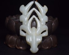 Pingente de estátua de cabeça de veado requintado esculpido à mão em jade hetian natural certificado 77 comprar usado Pingente de estátua de cabeça de veado requintado esculpido à mão em jade hetian natural certificado 77 comprar usado  Enviando para Brazil