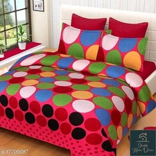Lençol de cama King de algodão indiano casal círculo/ponto com 2 fronhas comprar usado  Enviando para Brazil