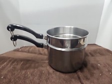 Usado, Panela de caldeira dupla vintage Farberware aço inoxidável 2 qt 6 pol. Diâmetro comprar usado  Enviando para Brazil