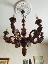 Lampadario antico legno usato  Nepi