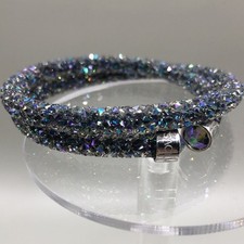 Pulseira cintilante espumante bobina de memória dupla poeira cristal Swarovski comprar usado  Enviando para Brazil