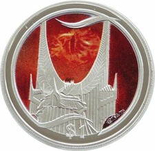 2003 NZ The LotR Scenes em Prata - Moeda Única - Eye of Sauron D7-1292 comprar usado  Enviando para Brazil