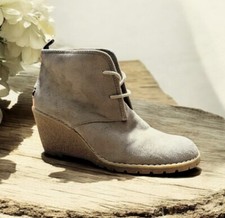 Botas femininas GH Bass Cali Chukka wedge tamanho 8 marrom camurça sintética com cadarço, usado comprar usado  Enviando para Brazil