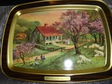 Currier ives trays for sale  Rockville Centre