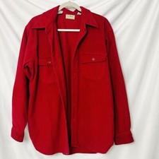 Camisa masculina vintage LL Bean Freeport Maine 17,5 algodão camurça flanela vermelha botão para cima, usado comprar usado  Enviando para Brazil
