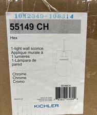 KICHLER Hex 11,5 pol. Arandela de parede cromada 1 luz para banheiro abajur de vidro opala comprar usado  Enviando para Brazil