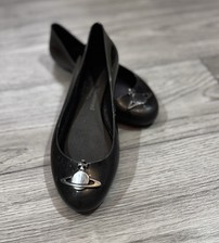 Sapatilhas de balé femininas Vivienne Westwood Melissa tamanho EUR 38 pretas comprar usado  Enviando para Brazil