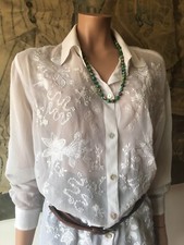 Camicia ricamata vintage usato  Verona