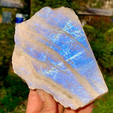 Losa de piedra lunar natural 274 g cristal cuarzo mineral decoración energía curación segunda mano  Embacar hacia Mexico