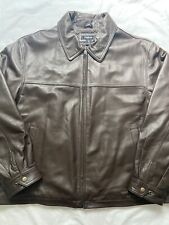 Chaqueta de Cuero Colebrook Acolchada Forrada Marrón Talla XL Clásica segunda mano  Embacar hacia Argentina