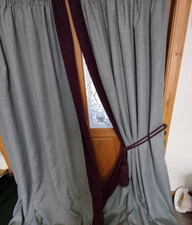 Long grey curtains. for sale  ANSTRUTHER