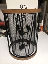 Usado, Luminária de teto retrô rústica aparência de madeira/metal barra café 21” 6 abajures comprar usado  Enviando para Brazil