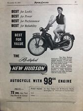 Hudson autocycle original for sale  BRIDPORT