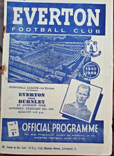 Everton burnley programme for sale  LEEDS
