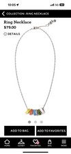 Colar de anel CAbi, estilo 2275, primavera 25. Pingentes de anel coloridos. comprar usado  Enviando para Brazil